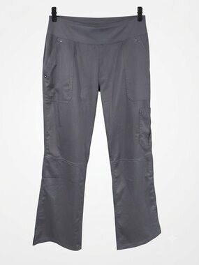 Healing Hands Purple Label Yoga 9133 Petite Scrub Pants, Size Medium, Gray